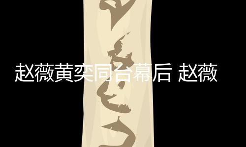 薇私为黄下曾黄奕幕后赵薇 赵同台气奕加油打